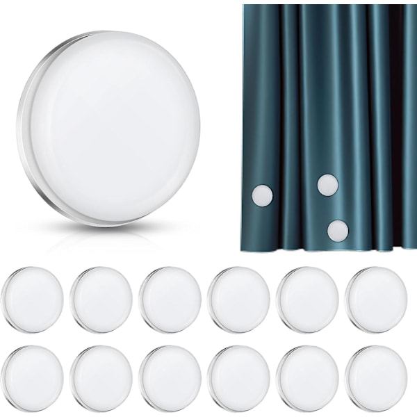12st Starka Magnetiska Duschdraperityngder, Runda Magnetiska Draperityngder, Förhindrar att Duschdraperiet Blåser Runt