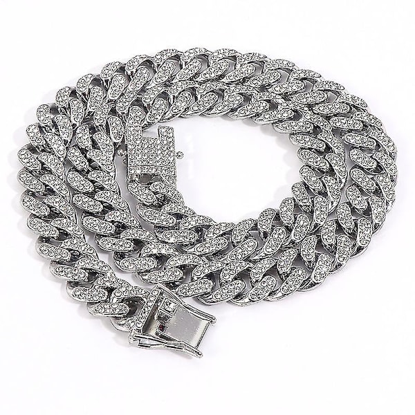 Cubanske Led Kæder Mænd Iced Out Miami Cubanske Kæder Halskæde Sølv/Guld Bling Diamant Hip Hop Smykker Til Kvinder sliver