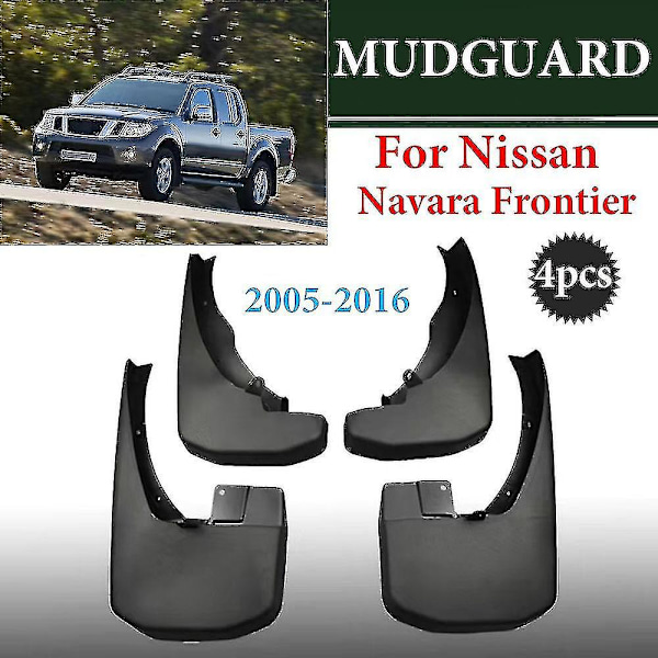 Högkvalitativa stänkskydd för Nissan Navara Frontier Brute D40 2005~2016 Biltillbehör Stänkskärmar Auto Reservdelar Llwl