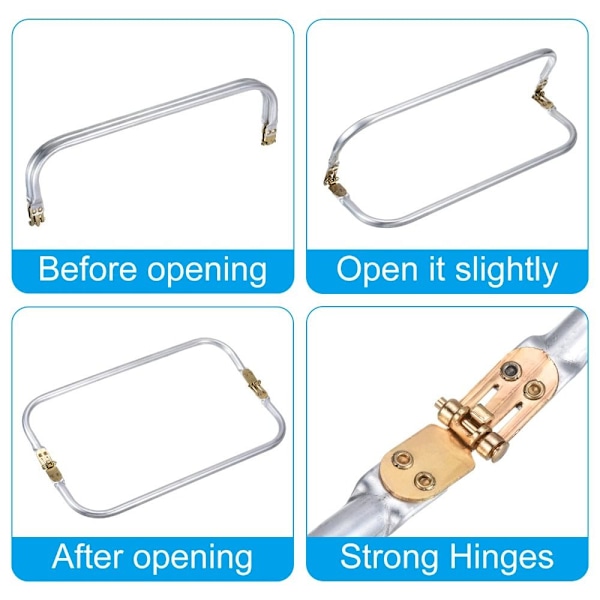 2 stk. Metallplater for Håndveske U-formet Veskehåndtak Inner Kiss Lock{ee}