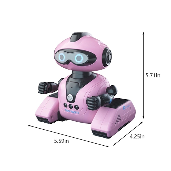 RC Robot Leketoy, Fjernstyrt Robot med Gest-Sensing Dansbar Programmerbar Smart Robot for Barn i Alderen 3 4 5 6 7 8 12 År Jenter Julegave Pink