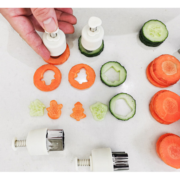6 stk smørbrødformer, DIY smørbrødformer for barn colour