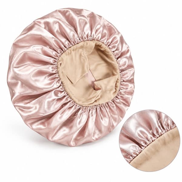 Satin-hårmössa 4-pack – Justerbar sovmössa med elastiskt band – Mjuk och bekväm satinmössa för kvinnor