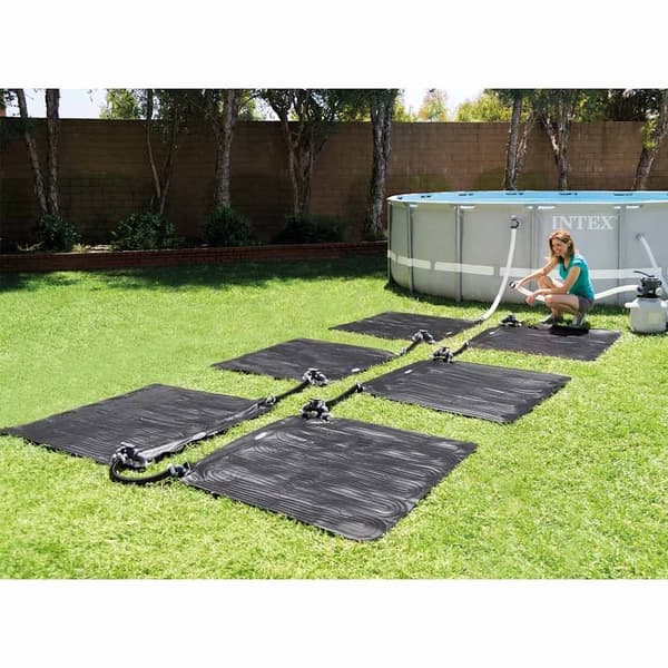 Intex solvarmemåtte PVC 1,2 x m sort 28685 Svart 2.88