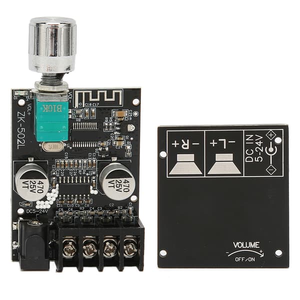 Bluetooth 5.0 Digital Effektforsterkerkort Mini Stereo Forsterkermodul med Strømbryter og Justerbar Volum