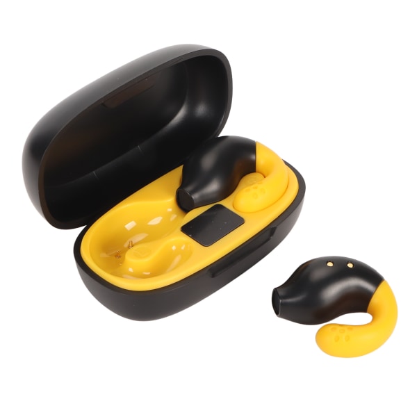 Open Ear Clip Hörlurar Intelligent brusreducering Stereo Surround Sound Mini Bluetooth 5.3 Örhänge Earbuds for Sports Black