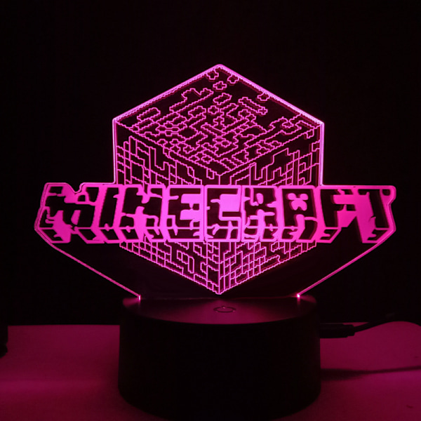 Kreativ Gave Spillerum Dekoration Natlampe Revne Model Minecraft Revne Base{F2} Minecraft Crack Base Crack Touch Colorful Set