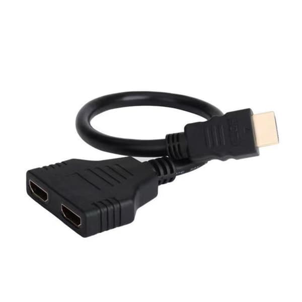 Dual Screen HDTV Splitter 1080P 1 Input 2 Outputs Switch Perfect for TV