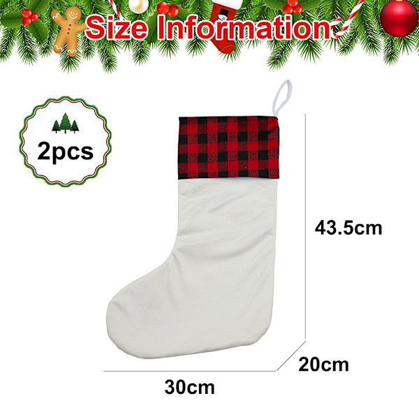 2-pack Julstrumpor Tomma julstrumpor Presentstrumpor Spis