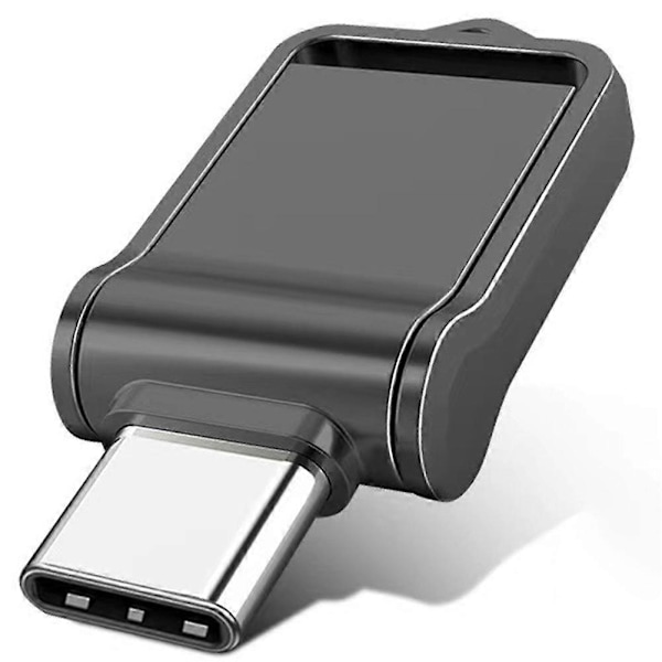 Mini Metallinen Type C USB-muistitikku Kestävä Kannettava Muistitikku Tabletille Puhelimelle Musta Black 1TB