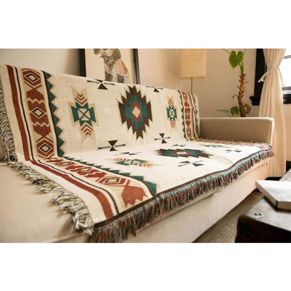 Navajo Aztec Tæppe Boheme Stamme Geometrisk Mønster