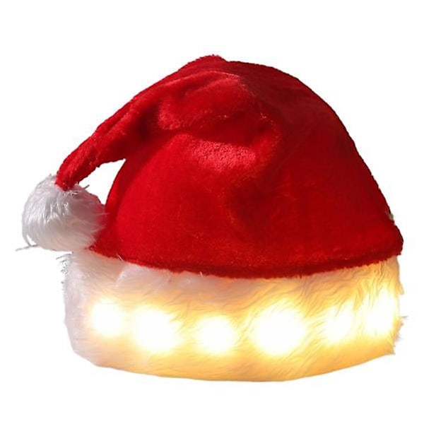 Tomteluva för Barn, Kvinnor, Män, Vuxna - Partyhatt för Julkostym med LED-belysning