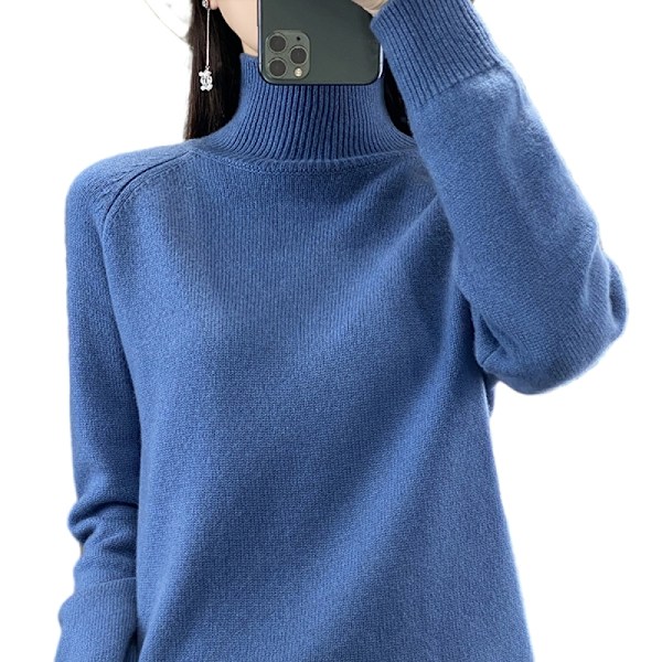 1 pc knitted sweater--hazy blue