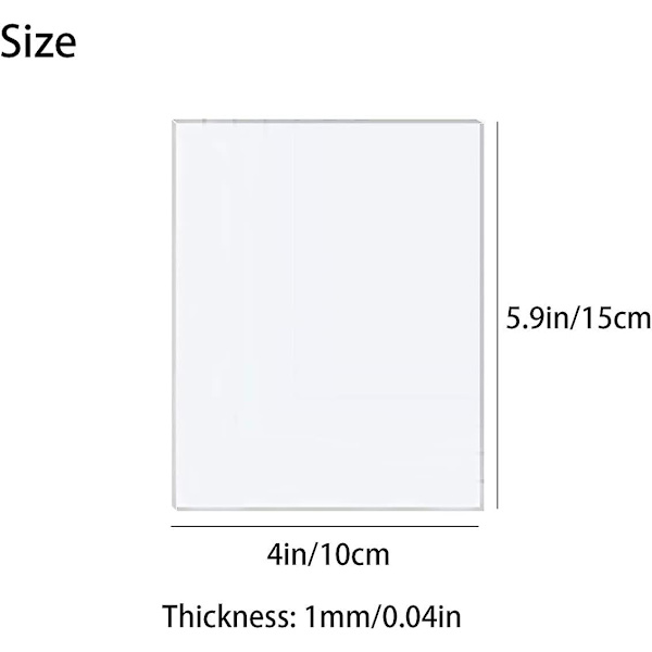 10 stk akrylplater 1 mm - transparente pleksiglassplater for håndverk