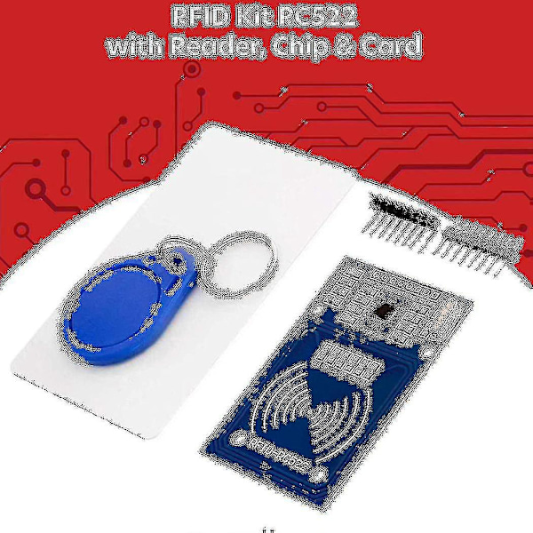 Rfid Kit Rc522 med läsare, chip och kort 13.56 Mhz Spi kompatibel med kompatibel Arduino och kompatibel Raspberry Pi