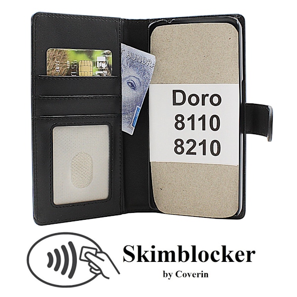 Skimblocker Doro 8110 / 8210 Lommeboketui Svart