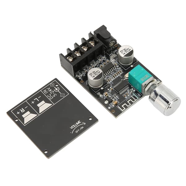 Bluetooth 5.0 Digital Effektforsterkerkort Mini Stereo Forsterkermodul med Strømbryter og Justerbar Volum