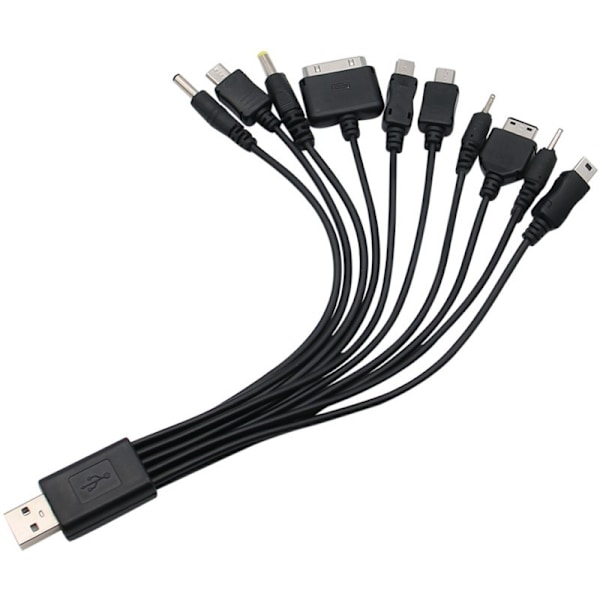 1 stk 10 i 1 Multifunksjonell Lader USB-kabler For Ipod Motorola Nokia Samsung Lg Sony Ericsson Forbrukerelektronikk Datakabler