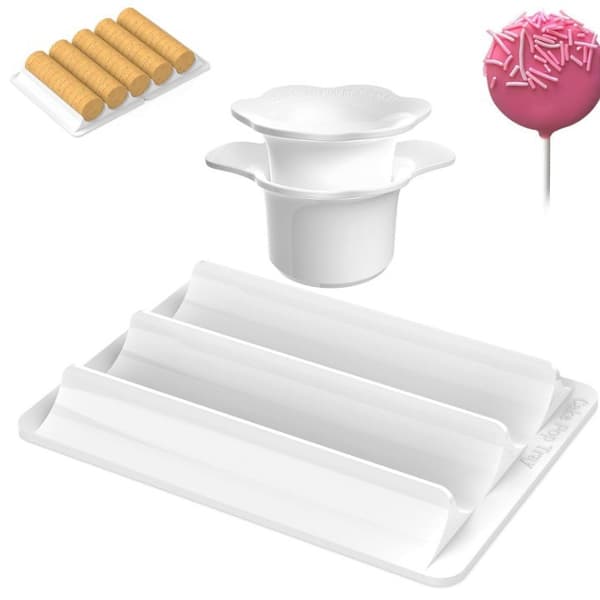 Nytt runt kakmått set med bricka{EE} White cake cutter