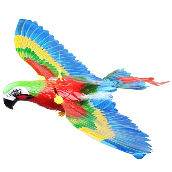 Elektrisk hängande papegoja kattleksak, interaktiv flygande fågel kattleksak, papegoja form, lindra tristess