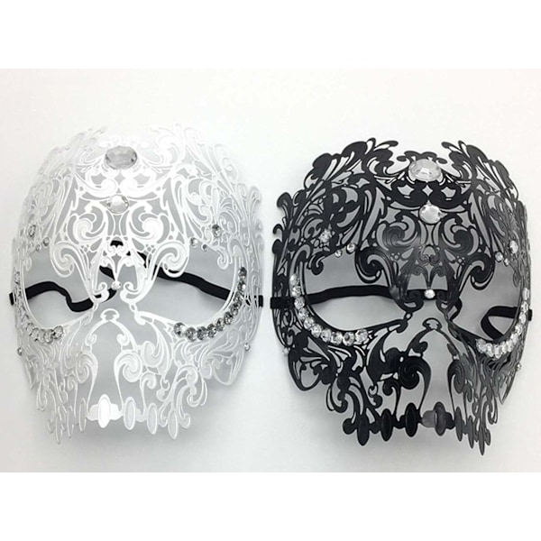 Maskeradmask Mardi Gras Kostymmask Jul Cosplay Metall Partymask