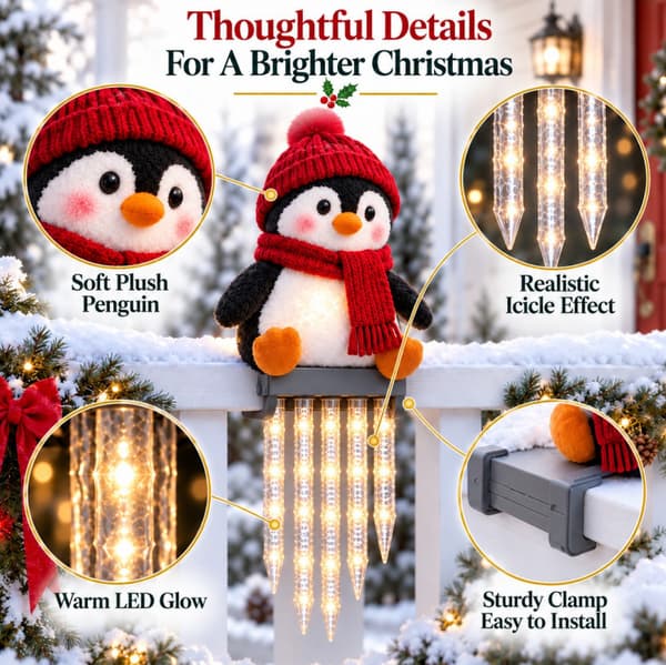 Winter Glow Snemand Istap Lysdekoration snowman