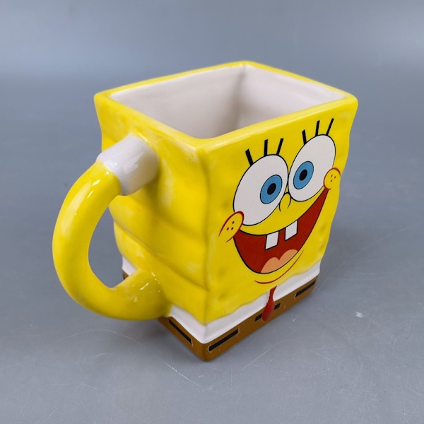 Silver Buffalo SpongeBob SquarePants 3D-formad Keramikmugg, 400 ml Mugg, Barnens Vattenkopp, Julgåva (13 oz)