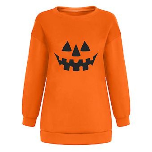 Halloween-asut naisille, painettu rento pitkähihainen T-paita, B 1709 2XL