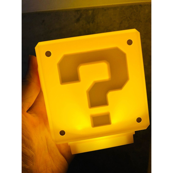 Sounding Mario Lamp, Rechargeable Question Mark Night Light, Square Lamp
