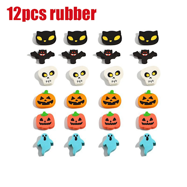 Halloween-leker Simulert Skorpion Horn of Plenty Morsomme Halloween-gaver Bulk Flaggermus Edderkopp Ring Gresskar Spøkelse Flaggermus Liten Spøkelse Strømbil 12 stk gummi 12pcs rubber Other