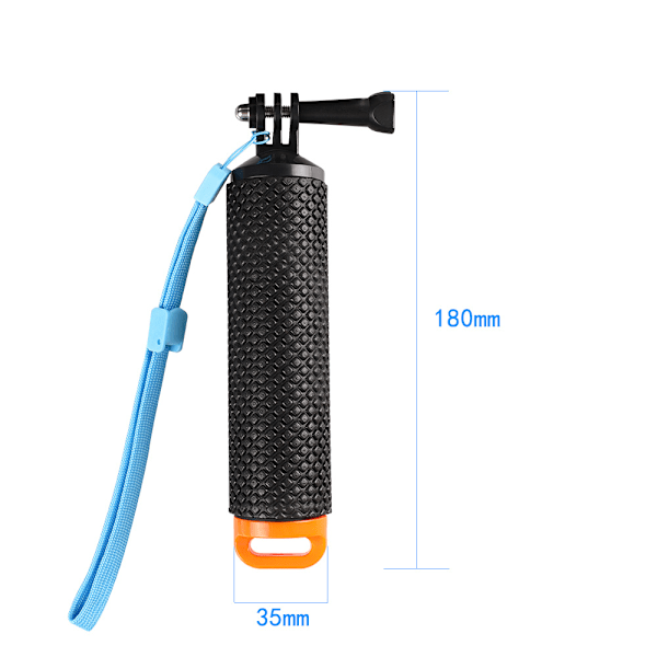 Kelluva käsikahva vedenpitävä kelluva käsikahva monopod sukellussauva GoPro Hero 10, 9, 8, 7, 6, 5, 4, Session, 3+, 3, 2, 1, Hero -kameroille 20 ark