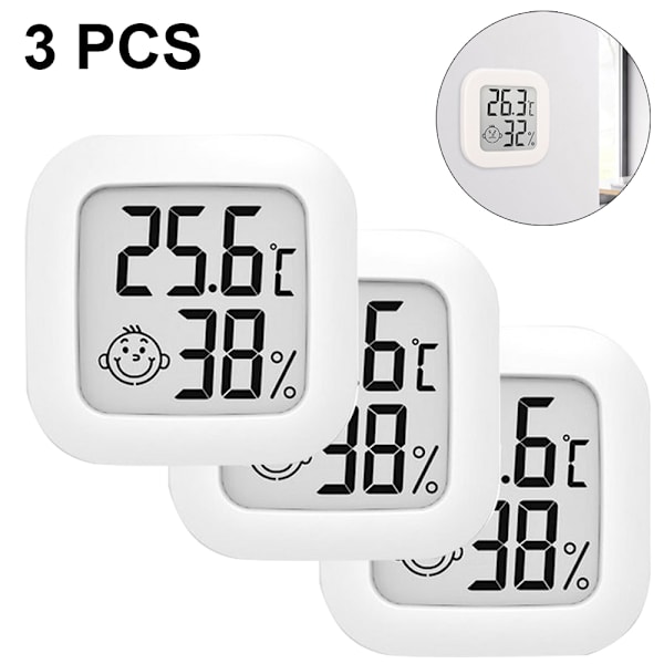 3-pack inomhus termometer hygrometer mätare Di