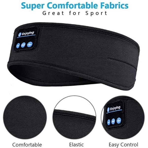 Trådløse hodetelefoner bluetooth 5.0 sove hodetelefoner sport hodetelefoner sove hodetelefoner sport pannebånd øyemaske hodetelefoner usb 1. red