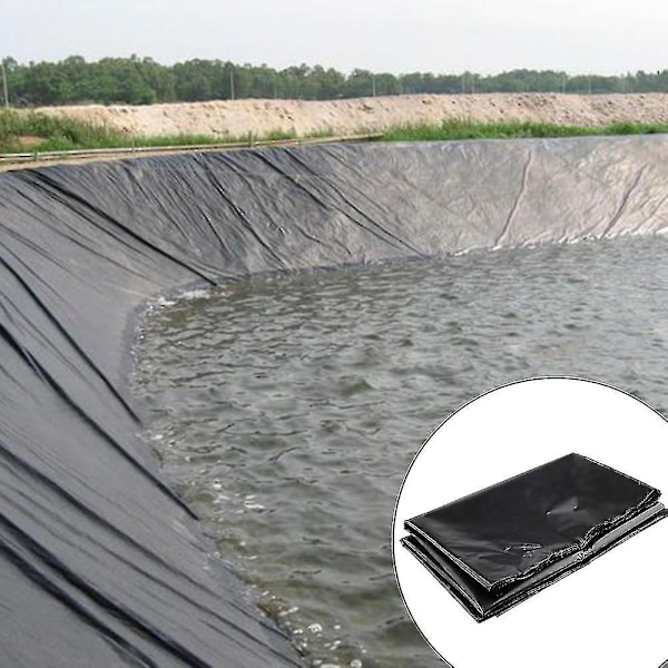 Sort gummifolie for dammer, vannhager, koi-fisk, bekker og fontener 2*2m