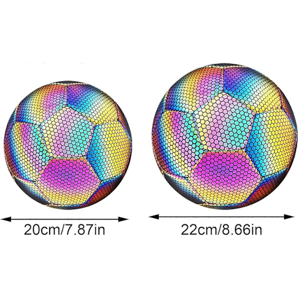 Självlysande fotboll storlek 4 & 5, självlysande boll för nattspel och träning Multicolor{ee] Multicolor 4