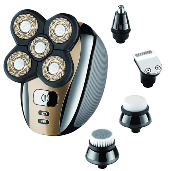 Elektrisk barbermaskin for menn, hodebarbermaskin for skallete menn, 5-i-1 trimming