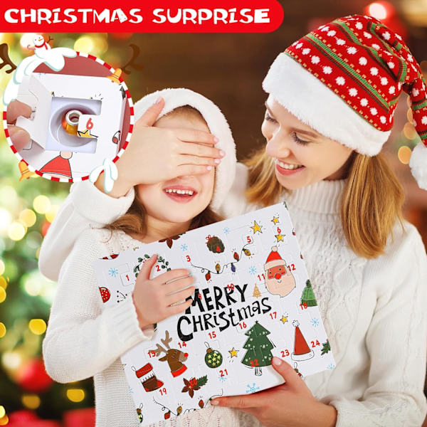24-delt Julekalender 2024 Armbånd Nedtælling Blind Box DIY Armbånd Ornament Julekalender Julegavesæt til Piger Drenge Børn Kvinder