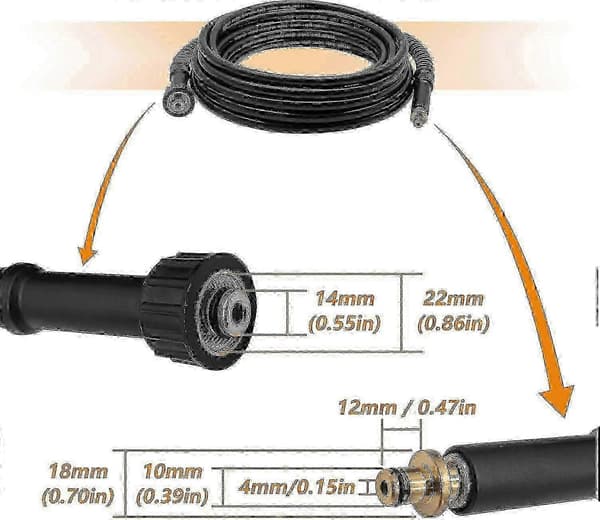 Karcher K2 Old Model Pressure Washer Hose 6m with M22 14mm Connection 0905