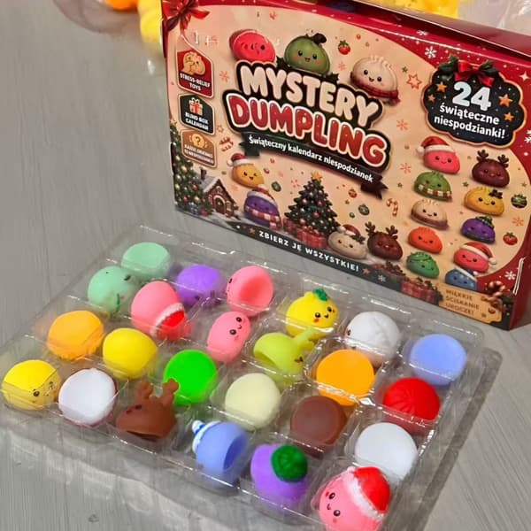 Jule Squishies Adventskalender 2026 – 24-dagers Overraskelsesgaveeske 24-Pack C