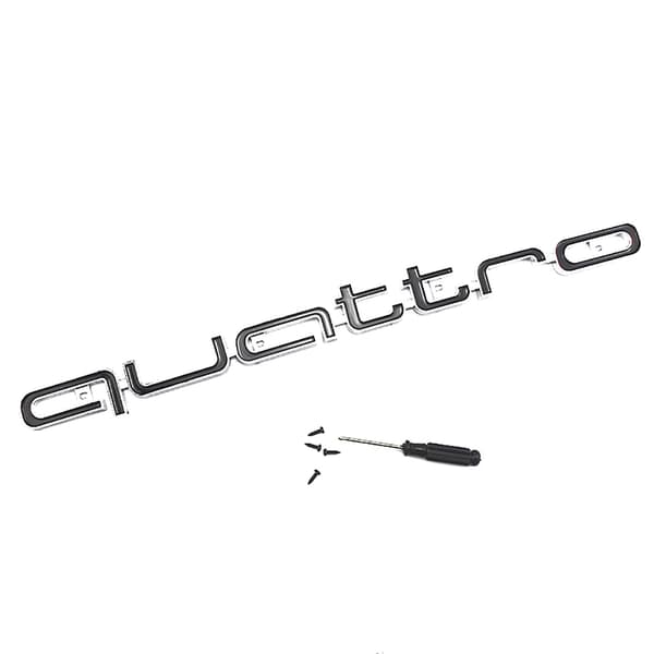 Cool Quattro Logo Emblem Bilmærke Front Grill Nedre Dekor til Aud-i A6 A7