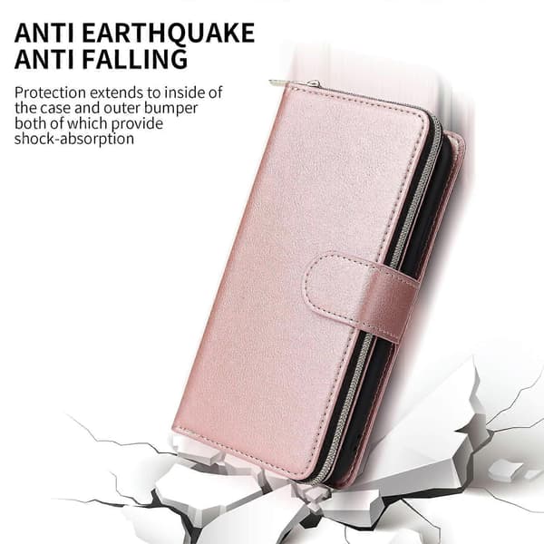 Etui til Samsung Galaxy S22 Ultra, Wallet Case Rosaguld