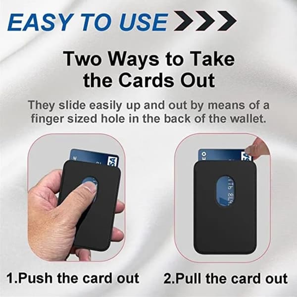 Lommebok Kompatibel med iPhone 15/14/13/12 Pro/Max/Plus/Mini, RFID-kortholder med Magnet