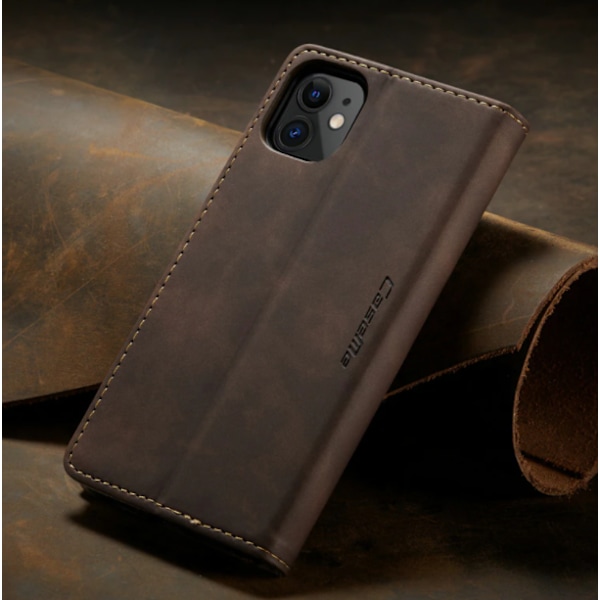 Lærdeksel for iPhone 13 | Mørkebrun