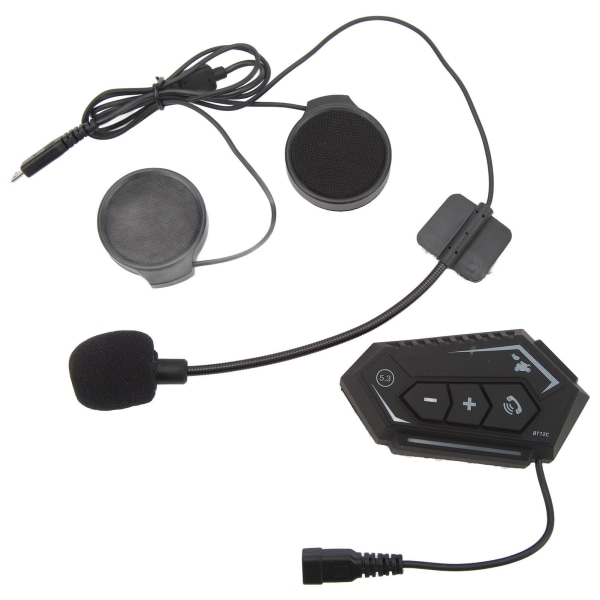 Motorcykelhörlurar Motorcykelhjälm Bluetooth Headset BT 12C Navigation Music Trådlöst vattentätt headset för resor och cykling