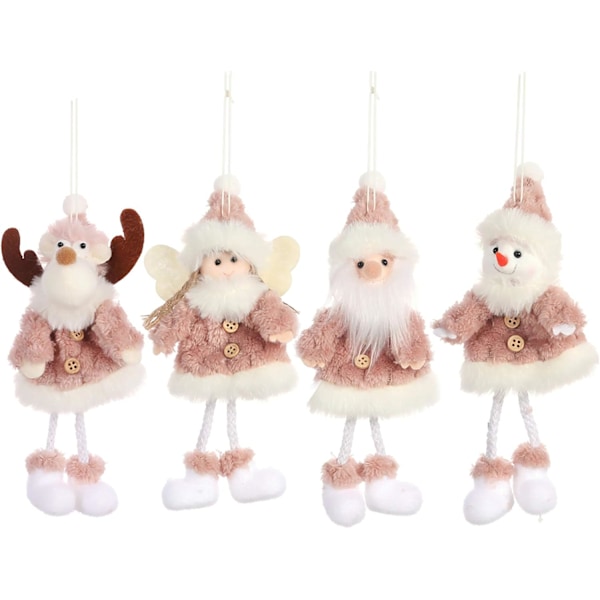 Pcs Moose Angel Doll Hanging Ornaments, Christmas Crafts Elves Decorations for Christmas, Thanksgiving Day Gifts (Angel Moose Snowman Santa)