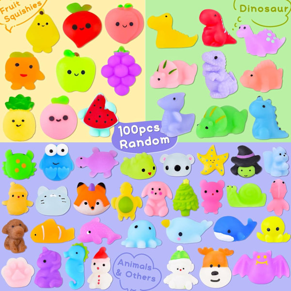Squishy leksaker, Mini Kawaii Squishies festpåsefyllning för barn Mjuka Fidget leksaker Stress Squeeze leksaker Priser Barn Påsk (Färg slumpmässig)
