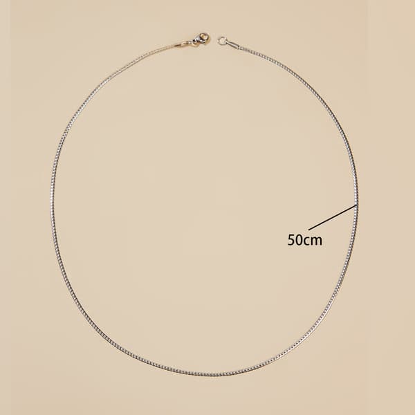 Elegant silverkedja för kvinnor 50 cm längd Perfekt presentidé