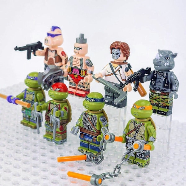 Teenage Mutant Ninja Turtles Minihahmosetti aseilla ja tarvikkeilla