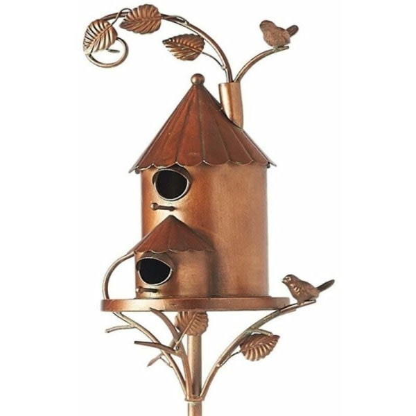 Metal Outdoor Birdhouse Stake, Humming Birdhouse, Birdhouse Garden Stake