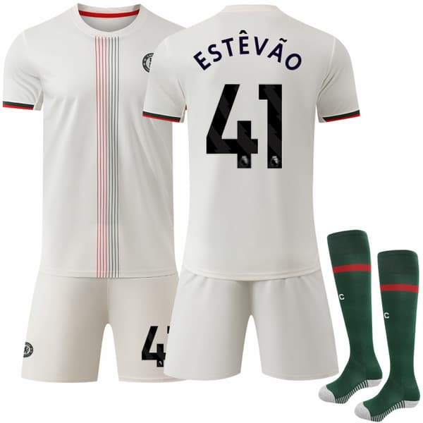 2025-2026 Chelsean vieraspaita lapsille sukilla NO.41 Estêvão 24